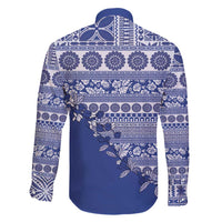 Fiji Marau na Kerisimasi Family Matching Mermaid Dress and Hawaiian Shirt Blue Tagimoucia Tapa Masi Tribal LT9 - Polynesian Pride