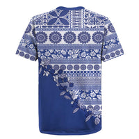 Fiji Marau na Kerisimasi Rugby Jersey Blue Tagimoucia Tapa Masi Tribal - Polynesian Pride