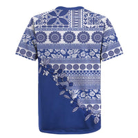 Fiji Marau na Kerisimasi Rugby Jersey Blue Tagimoucia Tapa Masi Tribal LT9 - Polynesian Pride