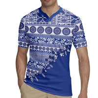 Fiji Marau na Kerisimasi Rugby Jersey Blue Tagimoucia Tapa Masi Tribal LT9 - Polynesian Pride