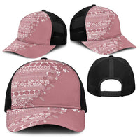 Fiji Marau na Kerisimasi Baseball Net Cap Dusty Rose Tagimoucia Tapa Masi Tribal LT9 - Polynesian Pride