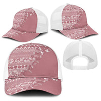 Fiji Marau na Kerisimasi Baseball Net Cap Dusty Rose Tagimoucia Tapa Masi Tribal LT9 - Polynesian Pride