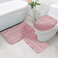 Fiji Marau na Kerisimasi Bathroom Set Dusty Rose Tagimoucia Tapa Masi Tribal - Polynesian Pride