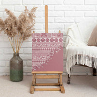 Fiji Marau na Kerisimasi Canvas Wall Art Dusty Rose Tagimoucia Tapa Masi Tribal - Polynesian Pride