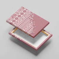 Fiji Marau na Kerisimasi Canvas Wall Art Dusty Rose Tagimoucia Tapa Masi Tribal - Polynesian Pride