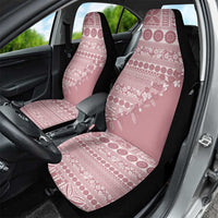 Fiji Marau na Kerisimasi Car Seat Cover Dusty Rose Tagimoucia Tapa Masi Tribal - Polynesian Pride