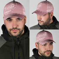 Fiji Marau na Kerisimasi Classic Cap Dusty Rose Tagimoucia Tapa Masi Tribal LT9 - Polynesian Pride