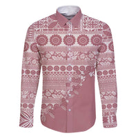 Fiji Marau na Kerisimasi Family Matching Mermaid Dress and Hawaiian Shirt Dusty Rose Tagimoucia Tapa Masi Tribal - Polynesian Pride