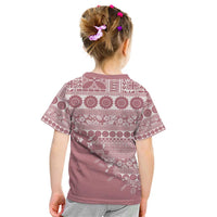 Fiji Marau na Kerisimasi Kid T Shirt Dusty Rose Tagimoucia Tapa Masi Tribal LT9 - Polynesian Pride