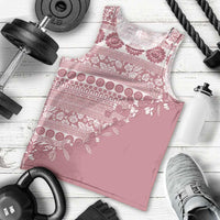 Fiji Marau na Kerisimasi Men Tank Top Dusty Rose Tagimoucia Tapa Masi Tribal LT9 - Polynesian Pride