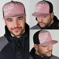 Fiji Marau na Kerisimasi Mesh Trucker Cap Dusty Rose Tagimoucia Tapa Masi Tribal LT9 - Polynesian Pride