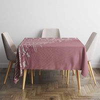 Fiji Marau na Kerisimasi Tablecloth Dusty Rose Tagimoucia Tapa Masi Tribal - Polynesian Pride