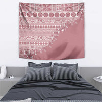 Fiji Marau na Kerisimasi Tapestry Dusty Rose Tagimoucia Tapa Masi Tribal - Polynesian Pride