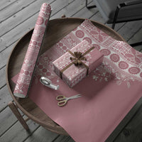 Fiji Marau na Kerisimasi Wrapping Paper Dusty Rose Tagimoucia Tapa Masi Tribal - Polynesian Pride