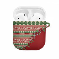 Fiji Marau na Kerisimasi AirPods Case Red Tagimoucia Tapa Masi Tribal LT9 Red - Polynesian Pride