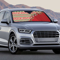 Fiji Marau na Kerisimasi Auto Sun Shade Red Tagimoucia Tapa Masi Tribal - Polynesian Pride