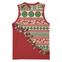 Fiji Marau na Kerisimasi Basketball Jersey Red Tagimoucia Tapa Masi Tribal - Polynesian Pride