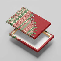 Fiji Marau na Kerisimasi Canvas Wall Art Red Tagimoucia Tapa Masi Tribal - Polynesian Pride