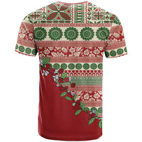Fiji Marau na Kerisimasi T Shirt Red Tagimoucia Tapa Masi Tribal LT9 - Polynesian Pride