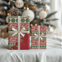 Fiji Marau na Kerisimasi Wrapping Paper Red Tagimoucia Tapa Masi Tribal - Polynesian Pride