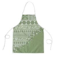 Fiji Marau na Kerisimasi Apron Sage Green Tagimoucia Tapa Masi Tribal - Polynesian Pride