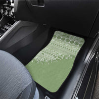 Fiji Marau na Kerisimasi Car Mats Sage Green Tagimoucia Tapa Masi Tribal - Polynesian Pride