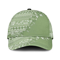 Fiji Marau na Kerisimasi Classic Cap Sage Green Tagimoucia Tapa Masi Tribal - Polynesian Pride