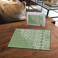 Fiji Marau na Kerisimasi Puzzle Sage Green Tagimoucia Tapa Masi Tribal - Polynesian Pride