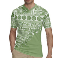 Fiji Marau na Kerisimasi Rugby Jersey Sage Green Tagimoucia Tapa Masi Tribal LT9 - Polynesian Pride