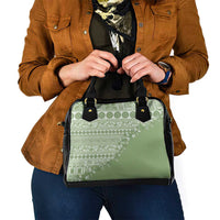 Fiji Marau na Kerisimasi Shoulder Handbag Sage Green Tagimoucia Tapa Masi Tribal - Polynesian Pride