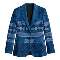 Fiji Marau na Kerisimasi Blazer Blue Tapa Masi Inspired Christmas - Polynesian Pride