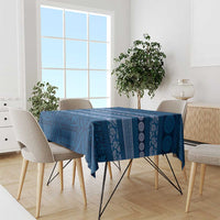 Fiji Marau na Kerisimasi Tablecloth Blue Tapa Masi Inspired Christmas - Polynesian Pride