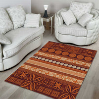 Fiji Marau na Kerisimasi Area Rug Gold Tapa Masi Inspired Christmas - Polynesian Pride