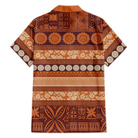 Fiji Marau na Kerisimasi Hawaiian Shirt Gold Tapa Masi Inspired Christmas - Polynesian Pride
