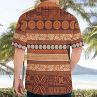 Fiji Marau na Kerisimasi Hawaiian Shirt Gold Tapa Masi Inspired Christmas - Polynesian Pride