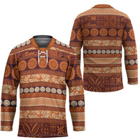 Fiji Marau na Kerisimasi Hockey Jersey Gold Tapa Masi Inspired Christmas LT9 - Polynesian Pride