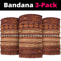 Fiji Marau na Kerisimasi Neck Gaiter Gold Tapa Masi Inspired Christmas - Polynesian Pride