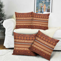 Fiji Marau na Kerisimasi Pillow Cover Gold Tapa Masi Inspired Christmas - Polynesian Pride