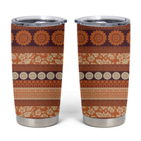 Fiji Marau na Kerisimasi Tumbler Cup Gold Tapa Masi Inspired Christmas - Polynesian Pride