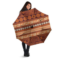 Fiji Marau na Kerisimasi Umbrella Gold Tapa Masi Inspired Christmas - Polynesian Pride
