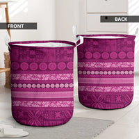 Fiji Marau na Kerisimasi Laundry Basket Pink Tapa Masi Inspired Christmas - Polynesian Pride