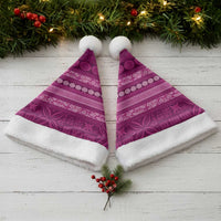 Fiji Marau na Kerisimasi Christmas Santa Hat Pink Tapa Masi Inspired Christmas - Polynesian Pride