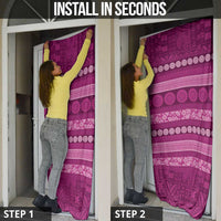 Fiji Marau na Kerisimasi Door Cover Pink Tapa Masi Inspired Christmas - Polynesian Pride