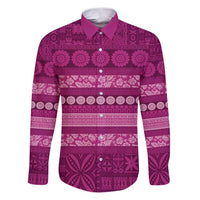 Fiji Marau na Kerisimasi Family Matching Puletasi and Hawaiian Shirt Pink Tapa Masi Inspired Christmas - Polynesian Pride