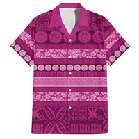 Fiji Marau na Kerisimasi Hawaiian Shirt Pink Tapa Masi Inspired Christmas LT9 Pink - Polynesian Pride