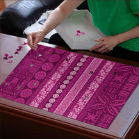 Fiji Marau na Kerisimasi Puzzle Pink Tapa Masi Inspired Christmas - Polynesian Pride
