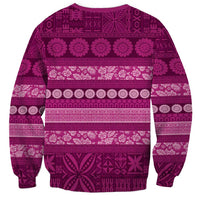 Fiji Marau na Kerisimasi Sweatshirt Pink Tapa Masi Inspired Christmas - Polynesian Pride