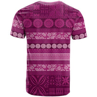 Fiji Marau na Kerisimasi T Shirt Pink Tapa Masi Inspired Christmas LT9 - Polynesian Pride