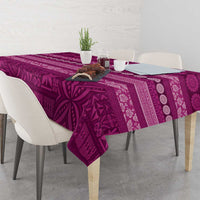 Fiji Marau na Kerisimasi Tablecloth Pink Tapa Masi Inspired Christmas - Polynesian Pride