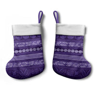 Fiji Marau na Kerisimasi Christmas Stocking Purple Tapa Masi Inspired Christmas - Polynesian Pride